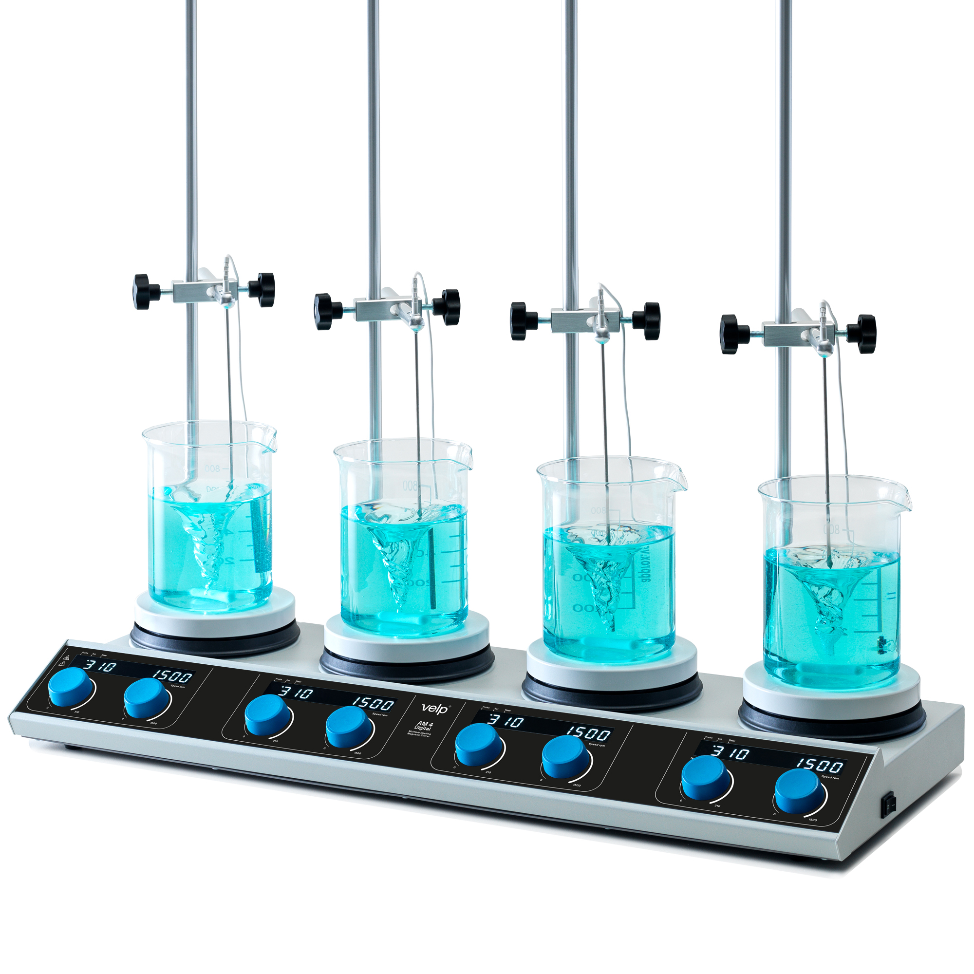 VELP AM 4 Digital Multi-position Hot Plate Stirrer 디지털 멀티 가열 자석 교반기