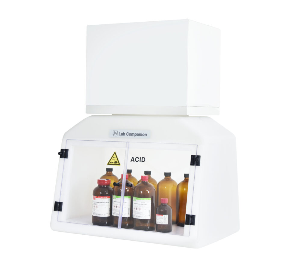 부식성 물질 보관함, 소형 Tabletop, PCC-720, Corrosive Cabinet, 유해가스 제거 장치 연동, 제이오텍