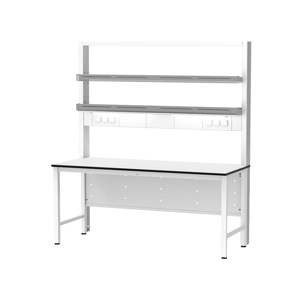 다목적 철재 실험대 벽면형, 전면 콘센트·고하중 Multi-functional Steel Laboratory Table 제이오텍