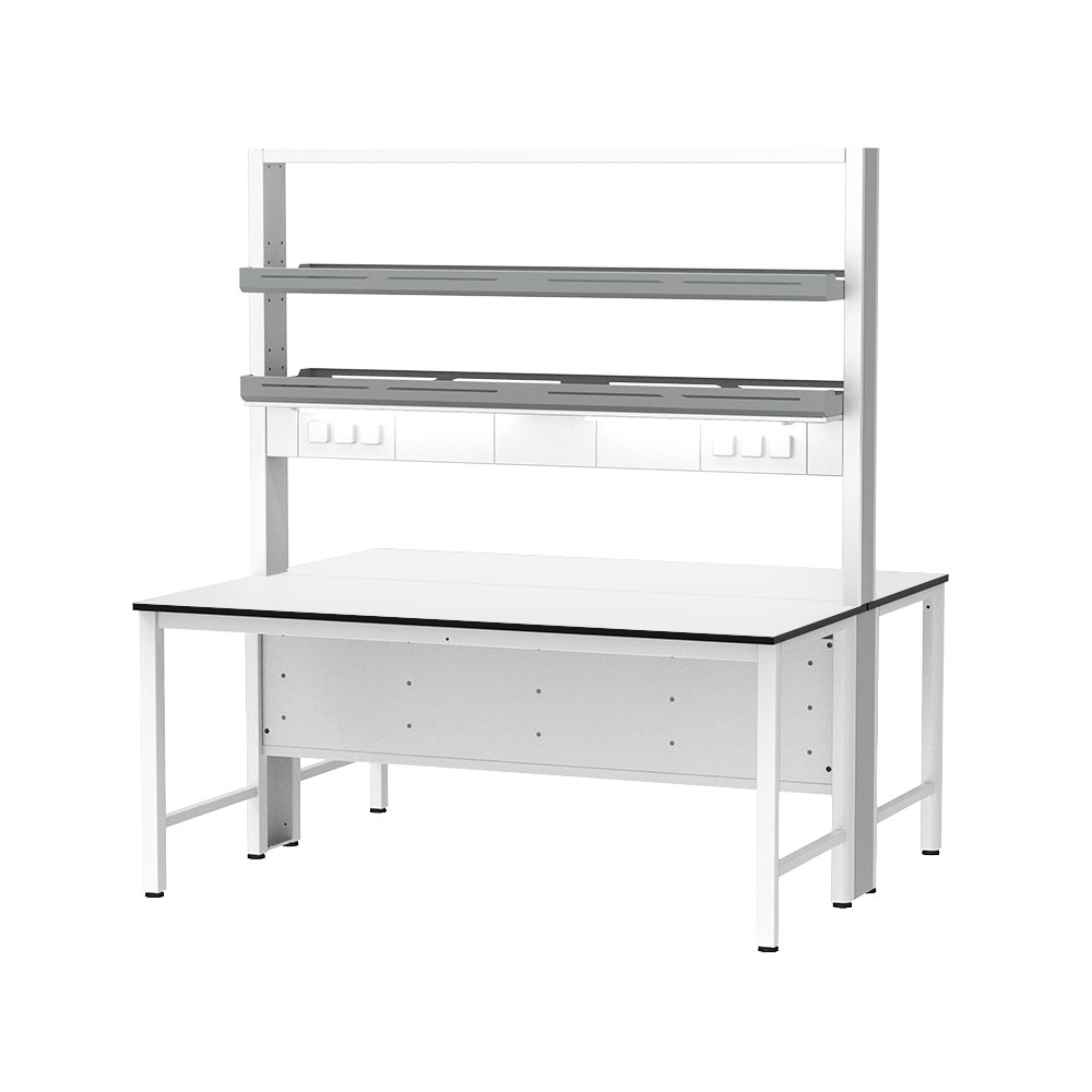 다목적 철재 실험대 중앙형, 전면 콘센트·고하중 Multi-functional Steel Laboratory Table 제이오텍